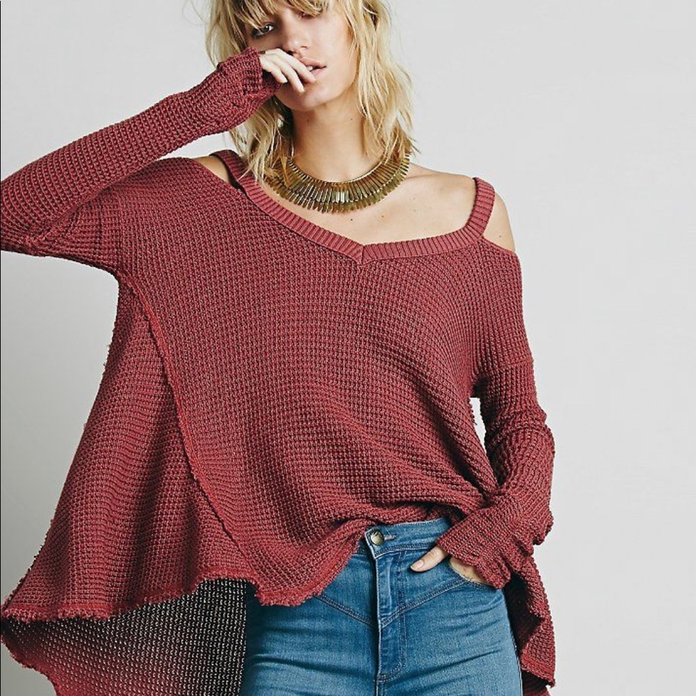 Free People Moonshine Cold Shoulder Sweater